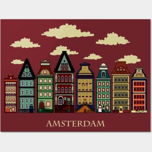 Amsterdam red Posters and Art
